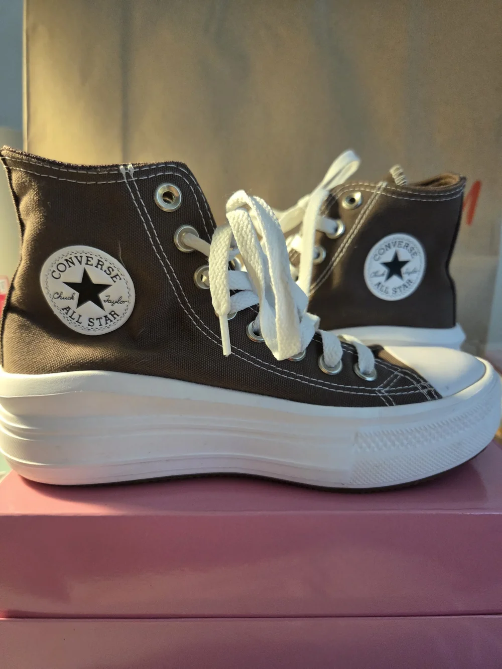 Converse Chuck Taylor All Star Platform High Top Sneakers - Brown